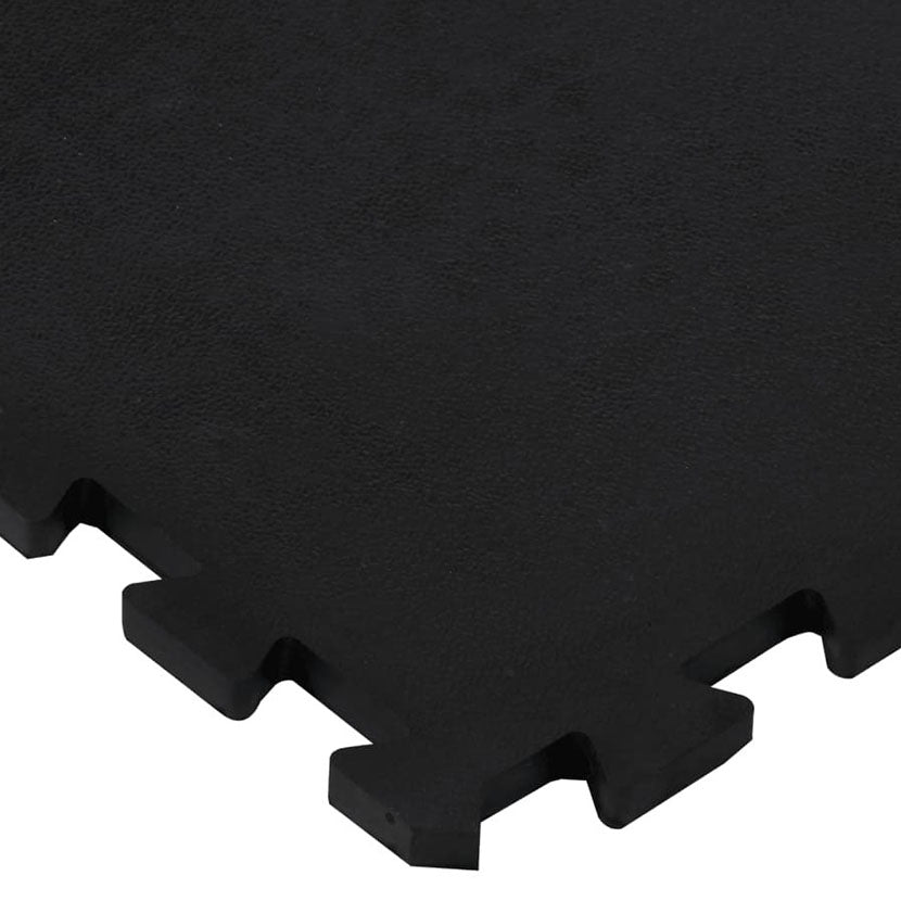 Playnmore Durable Rubber Gym Flooring Tile Black 100 x 100 cm