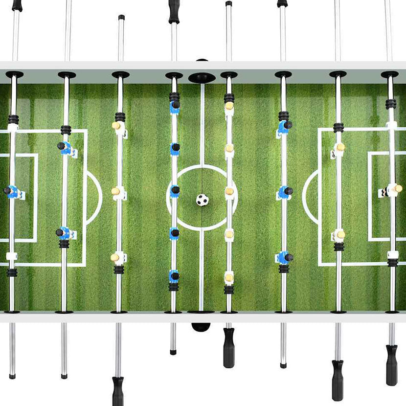 Playnmore Steel Table Football Game Light Brown & Black 60kg Solid Build 140x74.5x87.5 cm