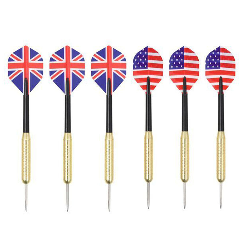 Playnmore Dartboard Set Sisal Professional Steel Tip Dart Game