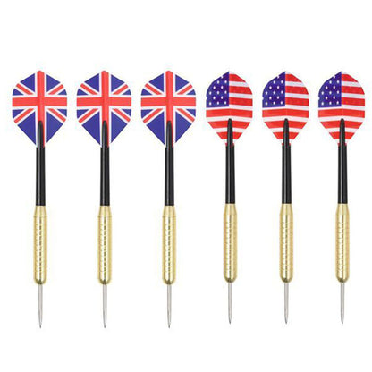 Playnmore Dartboard Set Sisal Professional Steel Tip Dart Game