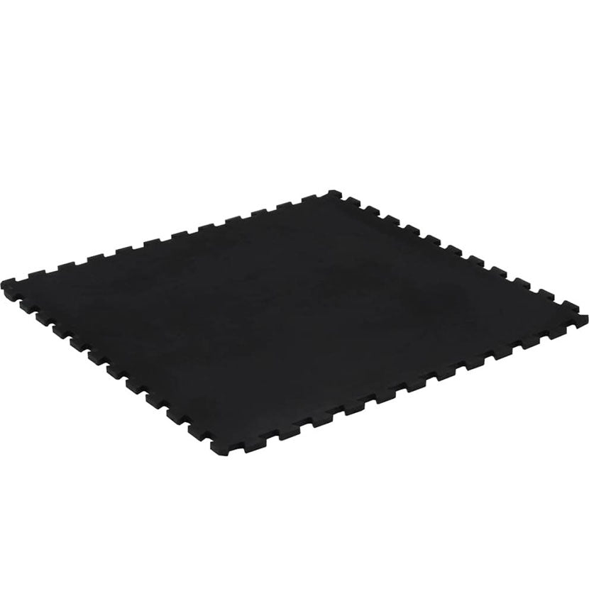 Playnmore Durable Rubber Gym Flooring Tile Black 100 x 100 cm