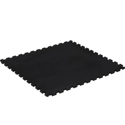 Playnmore Durable Rubber Gym Flooring Tile Black 100 x 100 cm