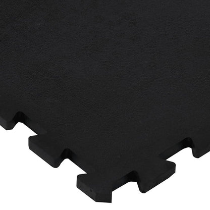 Playnmore Durable Rubber Gym Flooring Tile Black 100 x 100 cm