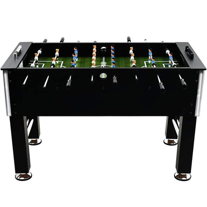 Playnmore Steel Table Football Game Light Brown & Black 60kg Solid Build 140x74.5x87.5 cm