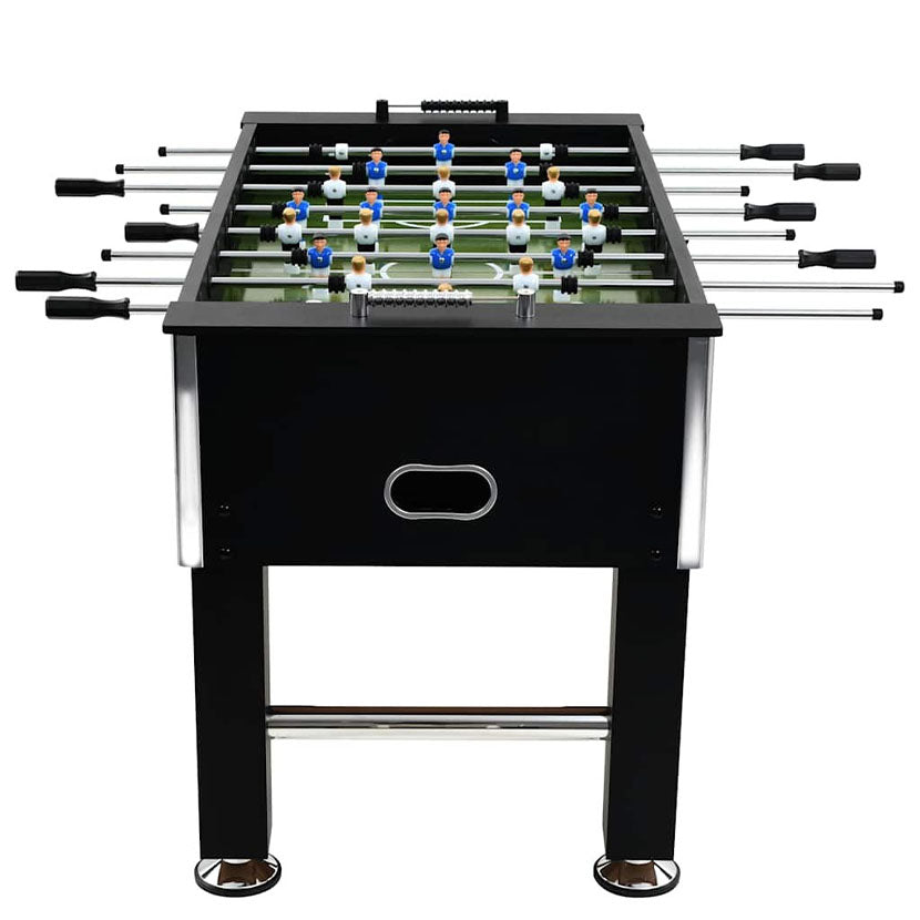 Playnmore Heavy-Duty Steel Foosball Table in Black 140x74.5x87.5 cm 60 kg