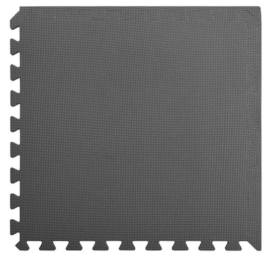 Playnmore Interlocking Pool Ground Pads, 6 Black EVA Foam Tiles, 2.16 m²