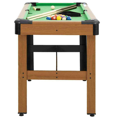 Playnmore Pool Table 4 Feet Brown 122 cm Compact Billiard Table