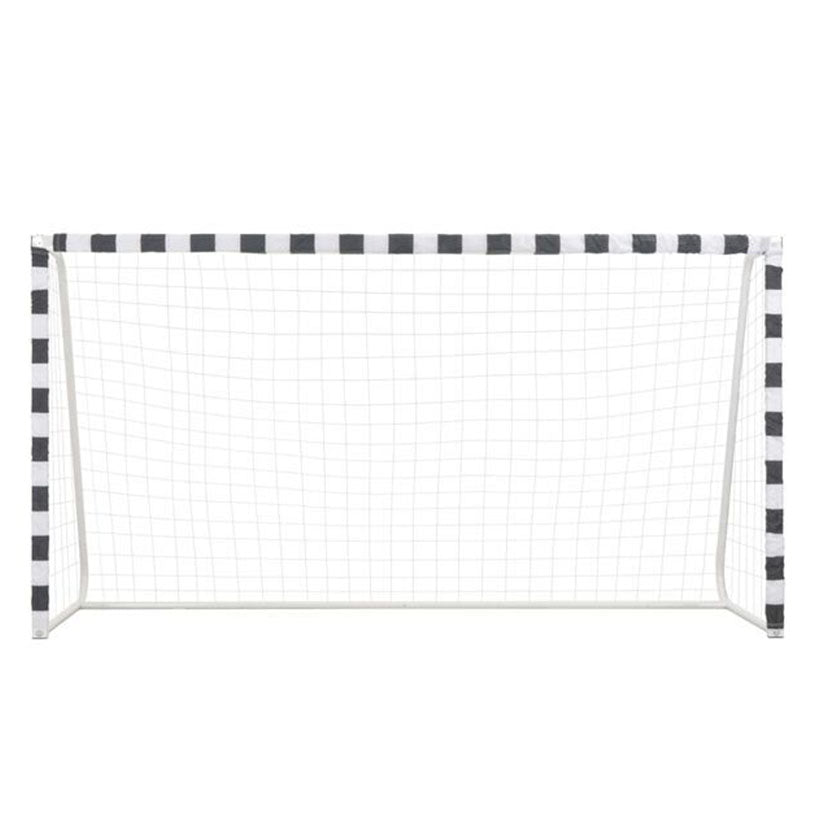 Playnmore Soccer Goal Metal Frame, Black & White, 300 × 160 × 90 cm