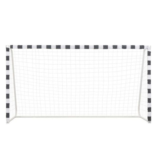 Playnmore Soccer Goal Metal Frame, Black & White, 300 × 160 × 90 cm