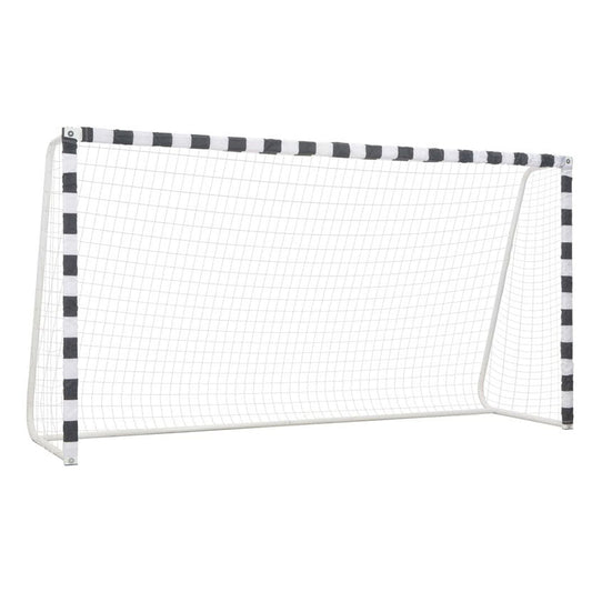 Playnmore Soccer Goal Metal Frame, Black & White, 300 × 160 × 90 cm