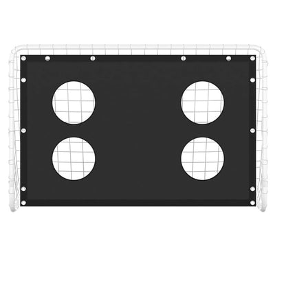 Playnmore Soccer Practice Goal – Steel Frame, Black, 184 × 61 × 122 cm