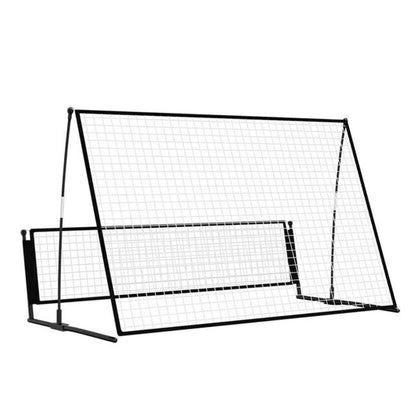 Playnmore Soccer Training Goal & Rebounder – Steel Frame, 202 × 104 × 120 cm