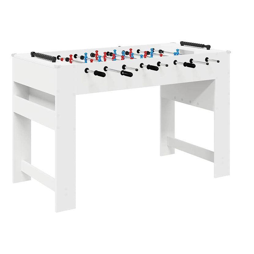 Playnmore Compact Football Table White 125 cm Indoor Foosball Table