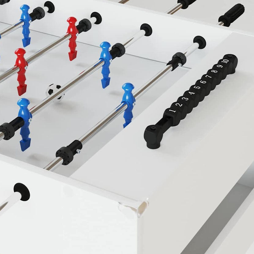 Playnmore Compact Football Table White 125 cm Indoor Foosball Table