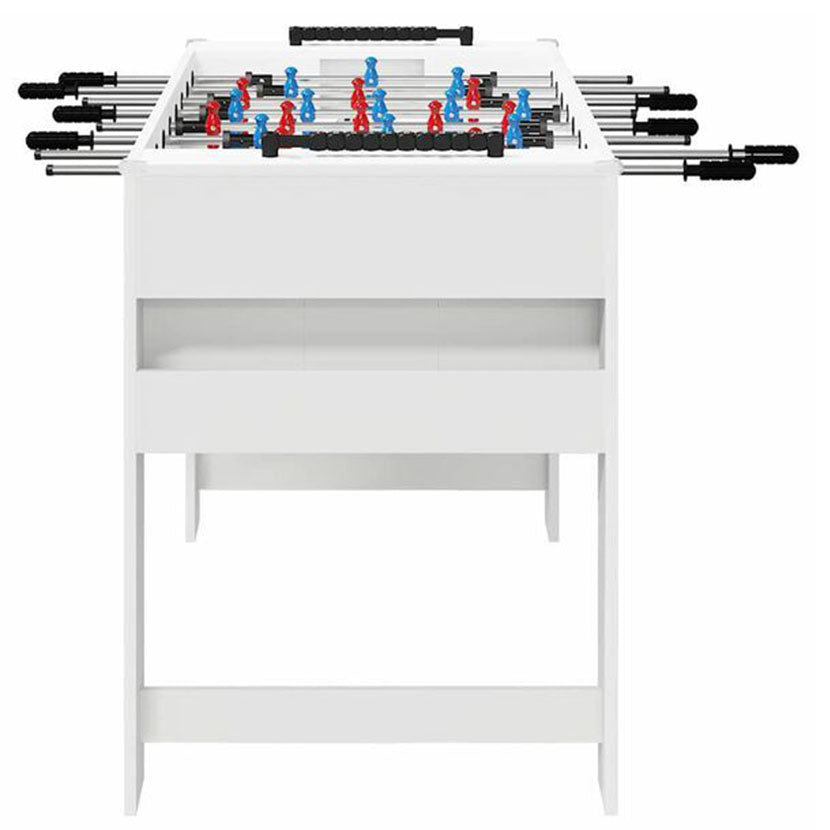 Playnmore Compact Football Table White 125 cm Indoor Foosball Table