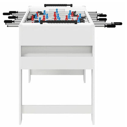 Playnmore Compact Football Table White 125 cm Indoor Foosball Table