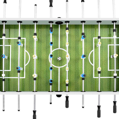 Playnmore Steel Table Football Game Light Brown & Black 60kg Solid Build 140x74.5x87.5 cm